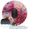 2 PCS Mousepad with Non-Slip Rubber Base 8" Round Mouse-Mat with Stitched Edge Pink Botanical Floral Gaming Mousepad for Wireless Mouses Computer Laptop Home Office Desk Pad view 3