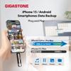 Gigastone USB-C External SSD 1TB Gaming iPhone15 USB3.2 Gen2 1,050MB/s Portable Solid State Drive USB-A + USB-C for PS5 Console view 3