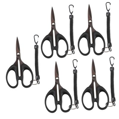 BESPORTBLE 5pcs Fishing Scissor Braided Line Clipper Compact Wire Cutting Scissors Reusable Shears Wire Accessories Angler Must-have