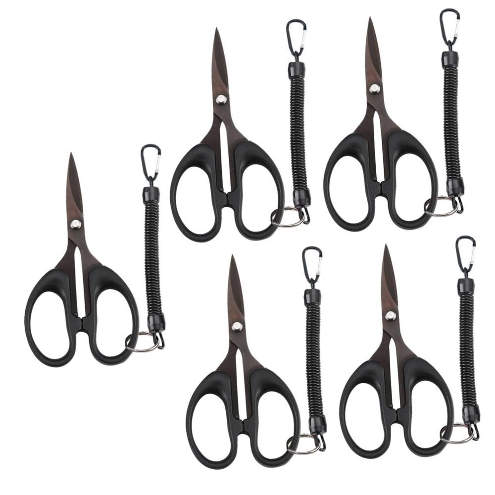 BESPORTBLE 5pcs Fishing Scissor Braided Line Clipper Compact Wire Cutting Scissors Reusable Shears Wire Accessories Angler Must-have