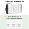 Outdoor TV Cover - Floral Purple Flower Butterfly Art Plant Waterproof and Weatherproof 52"-55" LCD Movable Shield TV Display Screen Protector Outside Television Covers view 2