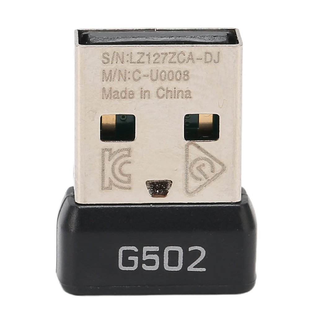 MUNEFE USB Adapter Pc, 2.4hz Sinal Receiver, Small Portable Metal Mouse Adapter for 02 Lihtspeed Mouse