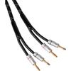 Audtek 6 ft. 14 AWG Professional Grade Braided Speaker Cable Wire with Gold Plated Banana Plugs view 2