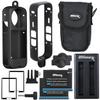 Accessory Bundle for Insta360 ONE X3 Pocket Action Camera - Includes: Replacement Battery and Double Charger with LED Display, Silicone Sleeve, ABS Frame Kit, 2X Screen Protector Kit and Camera Case view 1