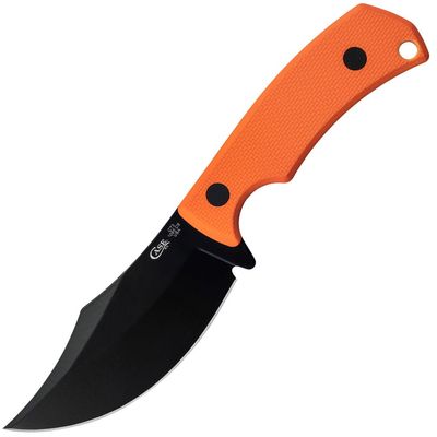 Case XX WR Pocket Knife, HUNTER CT3 - ORANGE TEXTURED G-10 - LEATHER SHEATH ItemNumber 76937 - (CT3 1095 CS) Length Closed: 8 Inches