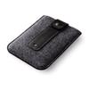 Crazy Horse Craft, Sleeve for Kindle Paperwhite 5, Carbon Black, eReader Case, 100% Wool Felt and Veg-Tanned Leather, 11 Generation, eBook Cover, Durable, Secure Bag view 1