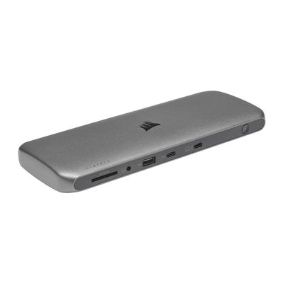 Corsair TBT200 Thunderbolt 4 Dock - Up to 96W Power Delivery - 4X Thunderbolt 4 Ports - Thunderbolt Dock Utility - 4X USB Type-A Ports - USB Type-C Port - SD 4.0 Card Reader - 2.5Gb Ethernet Port (Renewed)