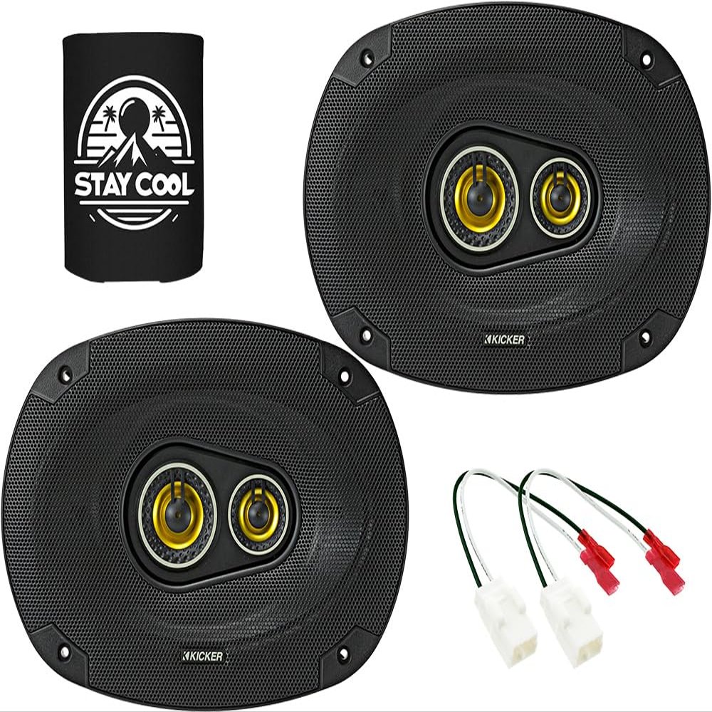 KICKER Speakers 6x9 inch for Jeep Patriot 2009-2015 Upgrade Kit - Pair of CS Series with Harness, Car Audio Front Door Speaker CSC6934, 46CSC6934