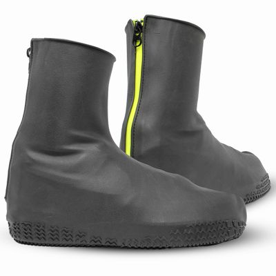 BOVAI Waterproof Silicone Rubber Shoe Covers for Rain, UGG & Sneaker Protection, Overshoes for Men, Women, Kids, Outdoor Shoes, Waterproof Covers - Black, Long Shoe Cover - M