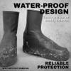 BOVAI Waterproof Silicone Rubber Shoe Covers for Rain, UGG & Sneaker Protection, Overshoes for Men, Women, Kids, Outdoor Shoes, Waterproof Covers - Black, Long Shoe Cover - M view 3