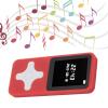 BT 5.0 MP3 Player, HiFi Music Player with LCD Screen, FM Radio, Recorder, Alarm Clock, and Electronic Book, Portable and Small (Red) view 4