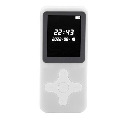 BT 5.0 MP3 Player, HiFi Music Player with LCD Screen, FM Radio, Recorder, Alarm Clock, and Electronic Book, Portable and Small (White)