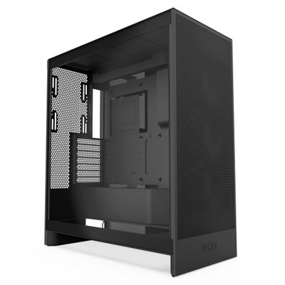NZXT H7 Flow 2024 - Mid-Tower ATX Airflow Case - Includes Pre-Installed 3 x 120mm Fans - Supports Bottom Fans for Dedicated GPU Cooling - Cable Management - Black