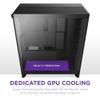 NZXT H7 Flow 2024 - Mid-Tower ATX Airflow Case - Includes Pre-Installed 3 x 120mm Fans - Supports Bottom Fans for Dedicated GPU Cooling - Cable Management - Black view 2