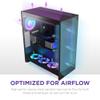 NZXT H7 Flow 2024 - Mid-Tower ATX Airflow Case - Includes Pre-Installed 3 x 120mm Fans - Supports Bottom Fans for Dedicated GPU Cooling - Cable Management - Black view 4