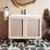 Classe 36" Bathroom Vanity in White Oak- Cabinet Bath Sink Cabinet Sink Included view 2