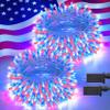 JMEXSUSS 2 Pack Red White and Blue Lights, 4th of July Lights Outdoor view 1
