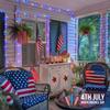 JMEXSUSS 2 Pack Red White and Blue Lights, 4th of July Lights Outdoor view 2