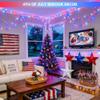 JMEXSUSS 2 Pack Red White and Blue Lights, 4th of July Lights Outdoor view 4