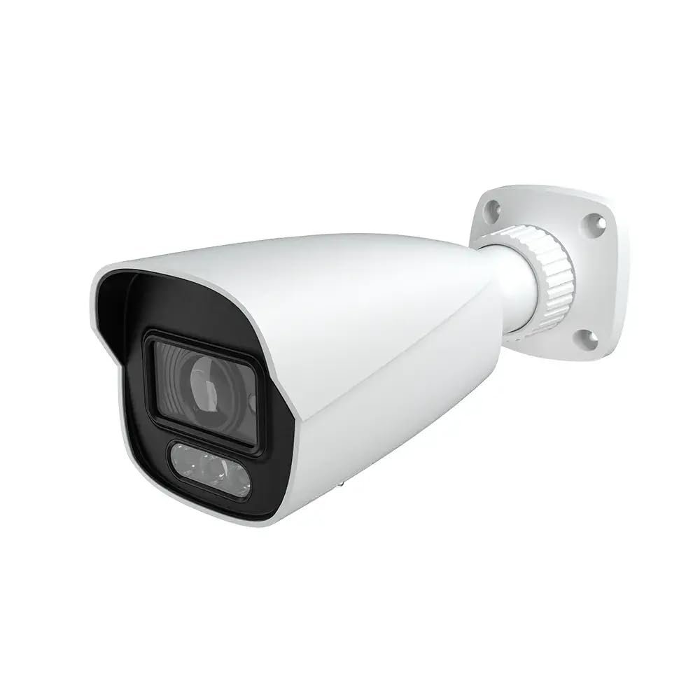 Titanium 6MP Intelligent Analysis Network Full Color IP Bullet Camera, 2.8mm Dual Light IR(98ft) True Built-in Microphone PoE IP Security Camera NDAA Compliant