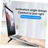 Hemoton 4pcs Ergonomic Laptop Stand Foldable Riser for Enhanced Airflow Portable Anti-Slip Laptop Holder for Desk and Travel Use Compatible with Tablets view 2