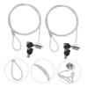 Hemoton 4sets Portable Keyed Laptop Lock Security Cable Wire Lock for Digital Devices view 4