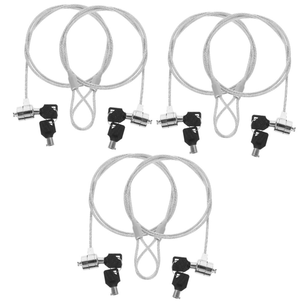 Hemoton 6sets Laptop Lock Travel Locks TSA Approved Security Hardware Cable Kit for Computer Accessory