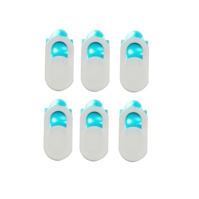 6pcs Webcam Cover Slider Metal Oval Shaped Shutter for Laptop Tablet Phone Privacy Stickers White Easy to Use Webcam