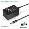 12V 2A AC Adapter Charger with 10 Tips, Regulated 12 Volts 2000mA Power Supply Cord Compatible with LED Strip Light, CCTV Camera, BT Speaker, Router, DC12V Transformer (5ft) view 4