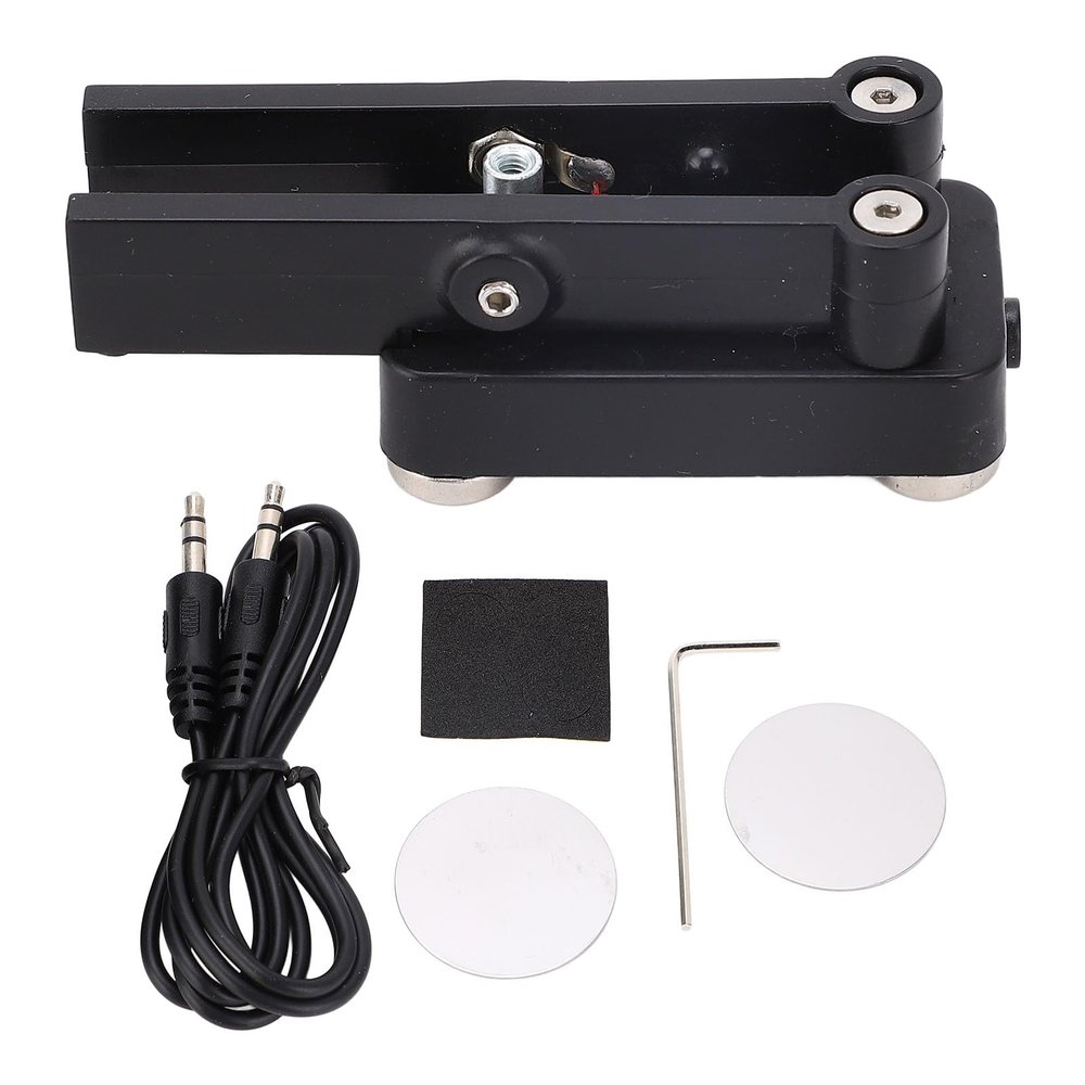 Magnetic Base Double Paddle Morse Code Telegraph Key - Portable CW Keyer with Mini CW Key for Automatic Morse