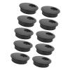 10 Pcs W Grommet Bright Black Desktop Abs Plastic Wire Hole Port 60Mm Fts and Collections Office and School Plies view 4