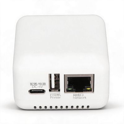 Print Server, USB 2.0 Print Server, Network Print Server, 5V LAN Print Share Server Print Server for for Android for Linux 3.4 100 to 240V (US Plug)