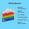StickerBeans Rhinestone Stickers - Happiness 4-Pack, 2 x 2 Each, Unique Sparkly Cut-to-Shape for Collecting, Trading, Decorating Laptops, Phone Cases, Scrapbooks - for Kids, Teens, & Adults view 2