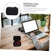 HEMOTON Storage Box USB Headset Stand Bag Holder Stand Crazy Hat Mobile Chargers Holder for Cell Phone Cell Phone Chargers Headphones Stand Phone Cable Earphones Travel Portable Organizer view 3
