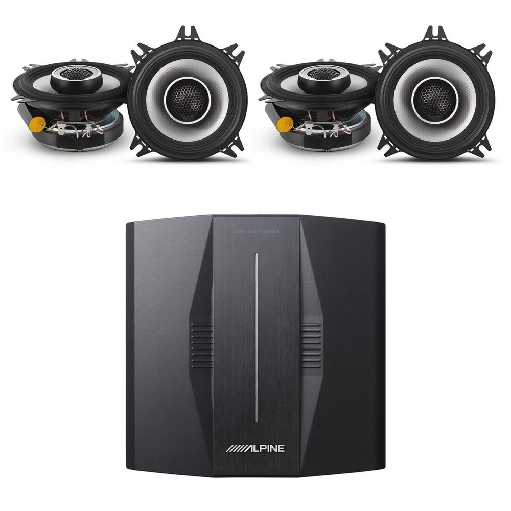 Alpine PXE-C80-88 OPTIM8 8-Channel Hi-Res Digital Sound Processor Amplifier w/ S2-S40 4" Coaxial Bundle