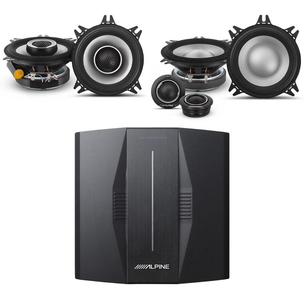 Alpine PXE-C80-88 OPTIM8 8-Channel Hi-Res Digital Sound Processor Amplifier w/ S2-S40C Comp & S2-S40 4" Coaxial Bundle