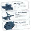 MUCKLILY 4pcs Rotating Adhesive Hooks Multi-Functional Wall-Mounted Hangers for Kitchen and Bathroom No-Drill Installation Yellow Dark Blue view 4