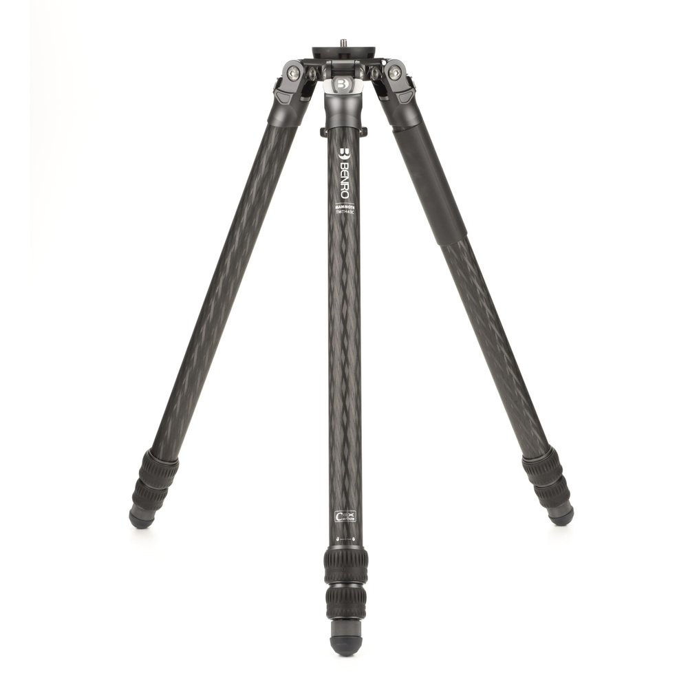 Benro Mammoth Heavy-Duty Carbon Fiber Tripod  Low-Profile Bowl Mount, Twist-Lock Legs, Multi-Angle Support & Stabilized Platform for Telephoto, Wildlife & Video Rigs (TMTH43C)