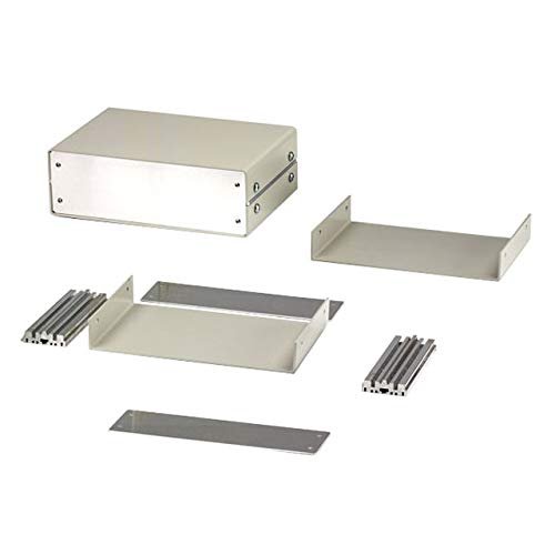 1402HV, Instrument Enclosure, Aluminum Gray Split Sides and End Panel(s), 7.3x10x3.9