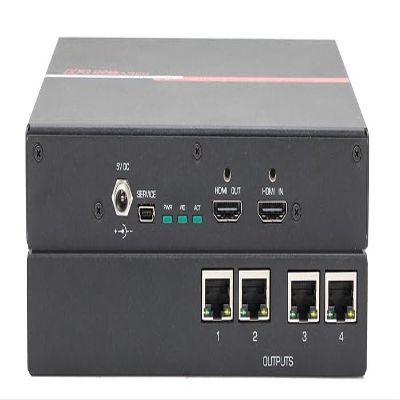 Hall Technologies ULTRA-V-4S (Model ULTRA-V-4S 4K UHD HDMI Splitter/Extender Over 1 CAT6 to 100m/328ft)