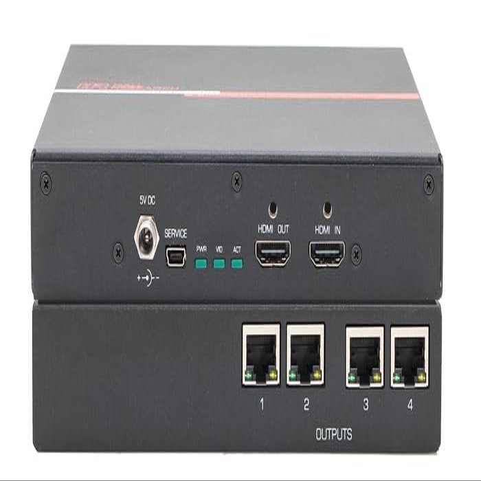 Hall Technologies ULTRA-V-4S (Model ULTRA-V-4S 4K UHD HDMI Splitter/Extender Over 1 CAT6 to 100m/328ft)