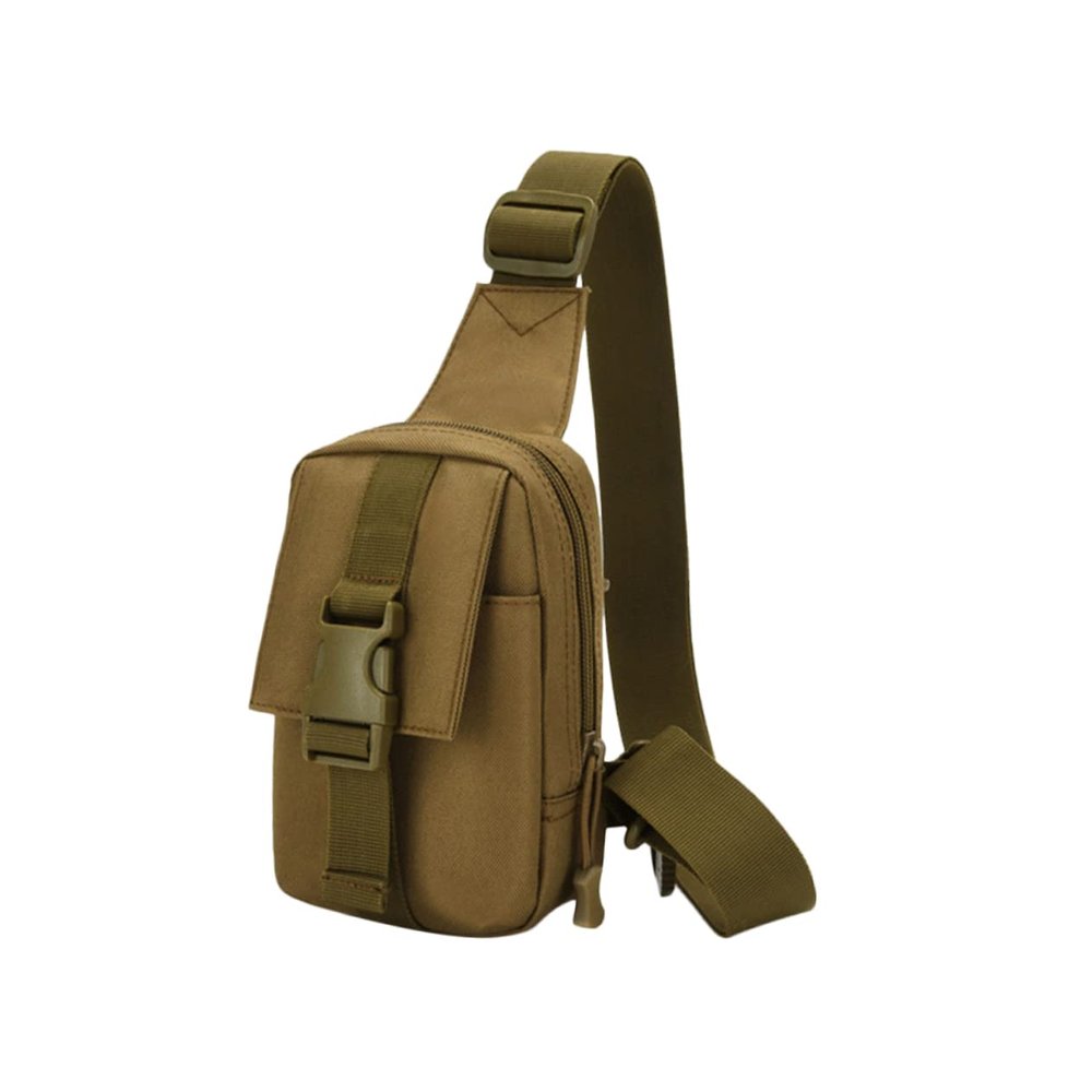 GALPADA Multi-function Crossbody Phone Bag for Men Wear-resistant Shoulder Pouch for Outdoor Activities for Camping Hiking Jogging and Everyday Use Stylish Camouflage Design Wolf Brown