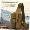 GALPADA Multi-function Crossbody Phone Bag for Men Wear-resistant Shoulder Pouch for Outdoor Activities for Camping Hiking Jogging and Everyday Use Stylish Camouflage Design Wolf Brown view 4