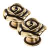 Amosfun 2pcs Classic Rose Shape Drawer Handle Cabinet Knobs Drawer Pulls Furniture Handle Easy Install view 1