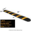 CuisinAid Speed Bump, 84'' Rubber Speed Bumps, 2 Channel Modular Speed Hump, Cable Ramps Hose Protector Ramps with 2 End Caps and 6 Bolt Spikes for Asphalt Concrete Gravel Driveway Road view 2