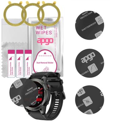 apgo 3x MATTE Hybrid protective glass compatible with Manta Activ X GPS, flexible nano glass, great replacement for tempered glass, scratch-resistant, full glue