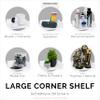 9" Small Corner Shelf Mount, Adhesive & Screw in, for Speakers, Cameras, Baby Monitors, Plants, Books Electronics, Collectibles & More, Floating Shelves (White) by Brainwavz view 3