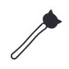 Hemoton Creative Silicone Cartoon Cat Cable Organizer Mini Earphone Holder Wire Winder Stylish Desk Cable Manager for Tidy Workspaces Black Silicone Material view 4