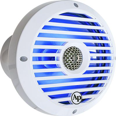 Audiopipe 8 Coaxial 2-Way Marine Speaker with LED Lights (APSW-804GL) Salt Water Series