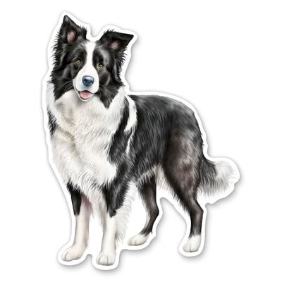 Border Collie Dog Sticker - 5" Laptop Sticker - Waterproof Vinyl for Car, Phone, Water Bottle - Border Collie Decal